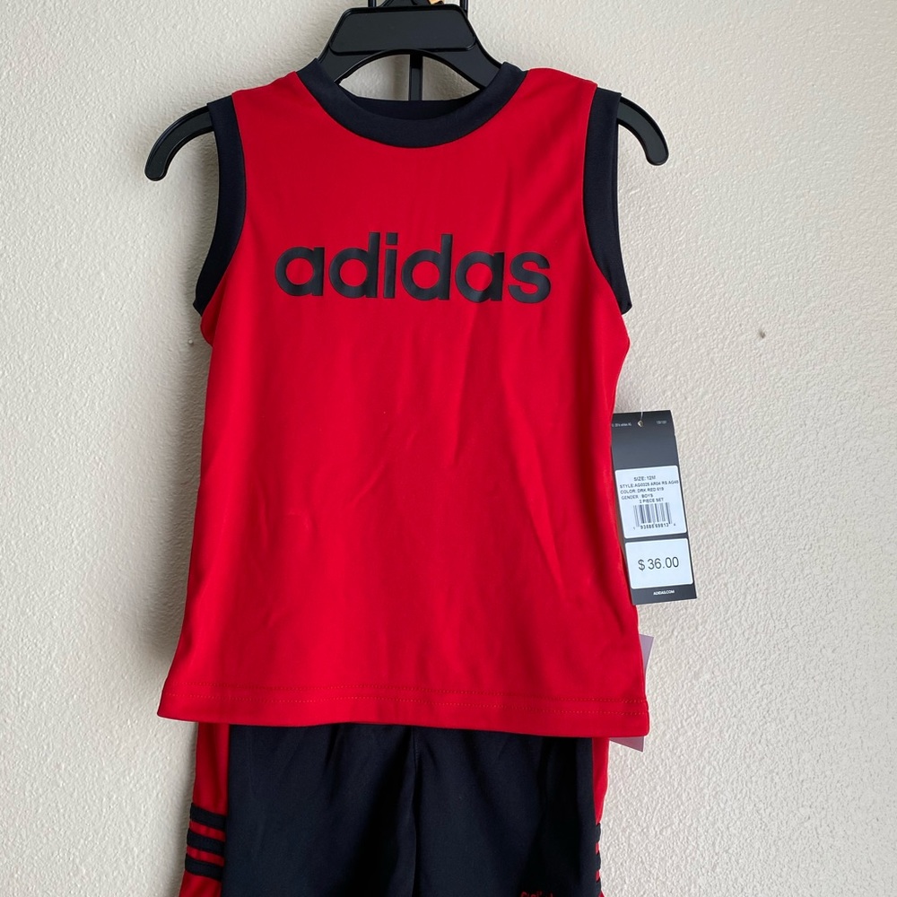 Adidas baby boys active shorts set, 12 months